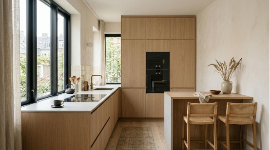 L-shape kitchen
